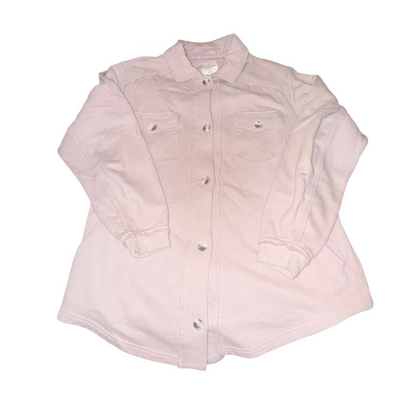 Gentle Fawn Jackets & Blazers - Gentle Fawn Women Pink Knit Button Down Shacket Shirt Jacket Size M Collared